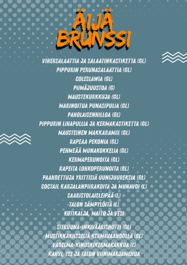 Pippurin Isänpäivälounaalla tarjoillaan Äijä brunssia, jonka menu pitää sisällään taatusti isille sekä myös perheen pienemmille maistuvia herkkuja. 